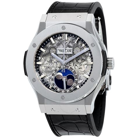 hublot classic fusion aerofusion moonphase|Hublot moonphase titanium watch.